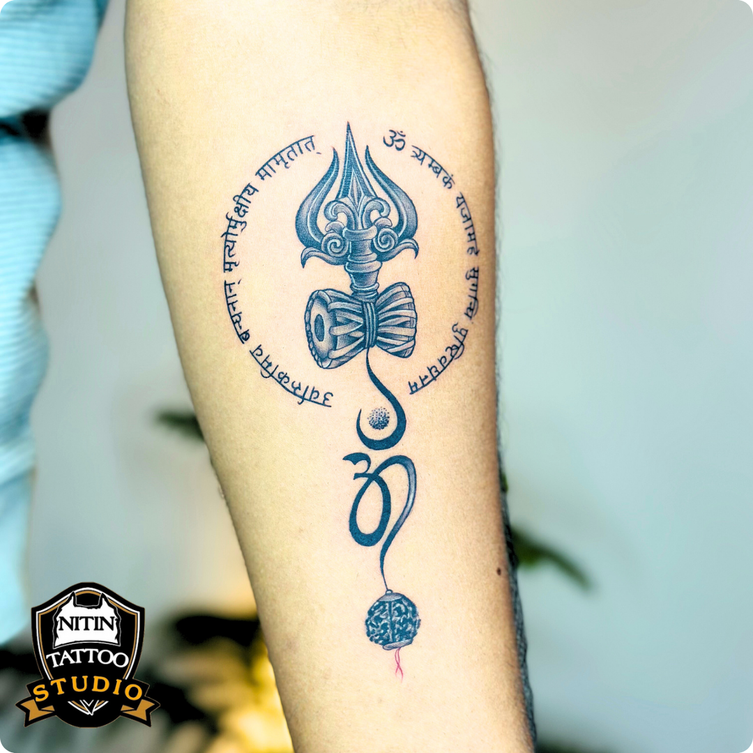 Mahadev trishul spiritual tattoo